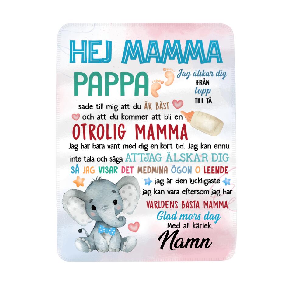 Personlig filt till Mamma  | Personlig presenter till Mamma  | 
Hej Mamma Pappa Sa Till Mig Att Du är Den Bästa