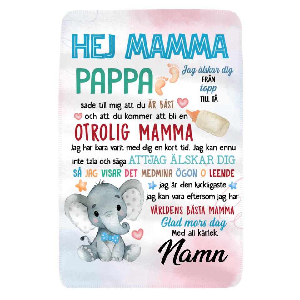 Personlig filt till Mamma  | Personlig presenter till Mamma  | 
Hej Mamma Pappa Sa Till Mig Att Du är Den Bästa