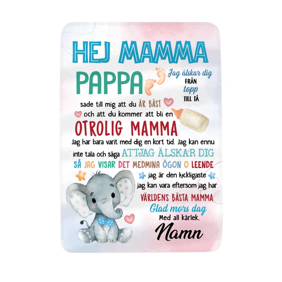 Personlig filt till Mamma  | Personlig presenter till Mamma  | 
Hej Mamma Pappa Sa Till Mig Att Du är Den Bästa
