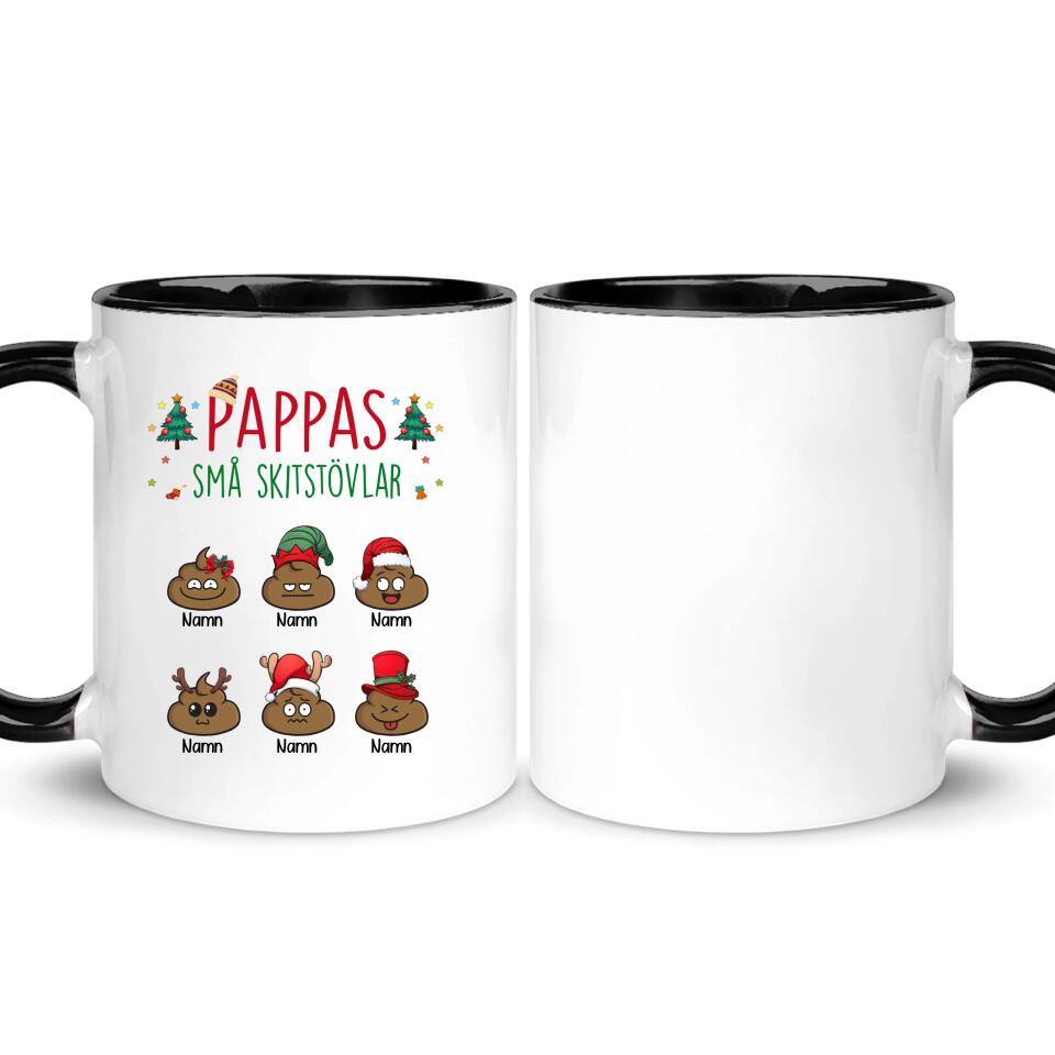 Personlig mugg till Pappa/ Morfar/ Farfar | Personlig present till Far/ Morfar/ Farfar | Pappas/Morfars/ Farfars små skitstövlar