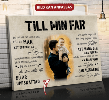 Personlig lerret til pappa | Personlige gaver til far | Til min far