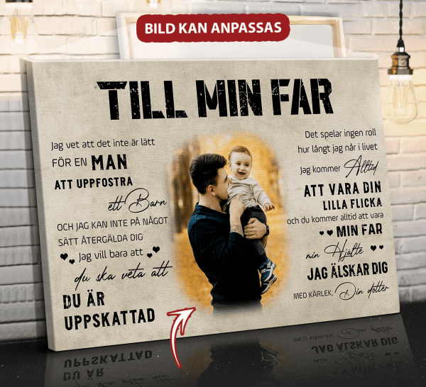 Personlig Kanvas till pappa | Personlig presenter till far | Till Min Far