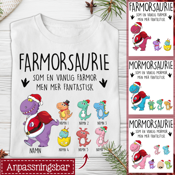 Personlig T-shirt til bedstemor | Personlige gaver til bedstemor | Bedstemors jul