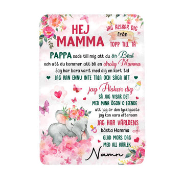 Personlig filt till Mamma | Personlig presenter till Mamma | 
Glad Mors Dag