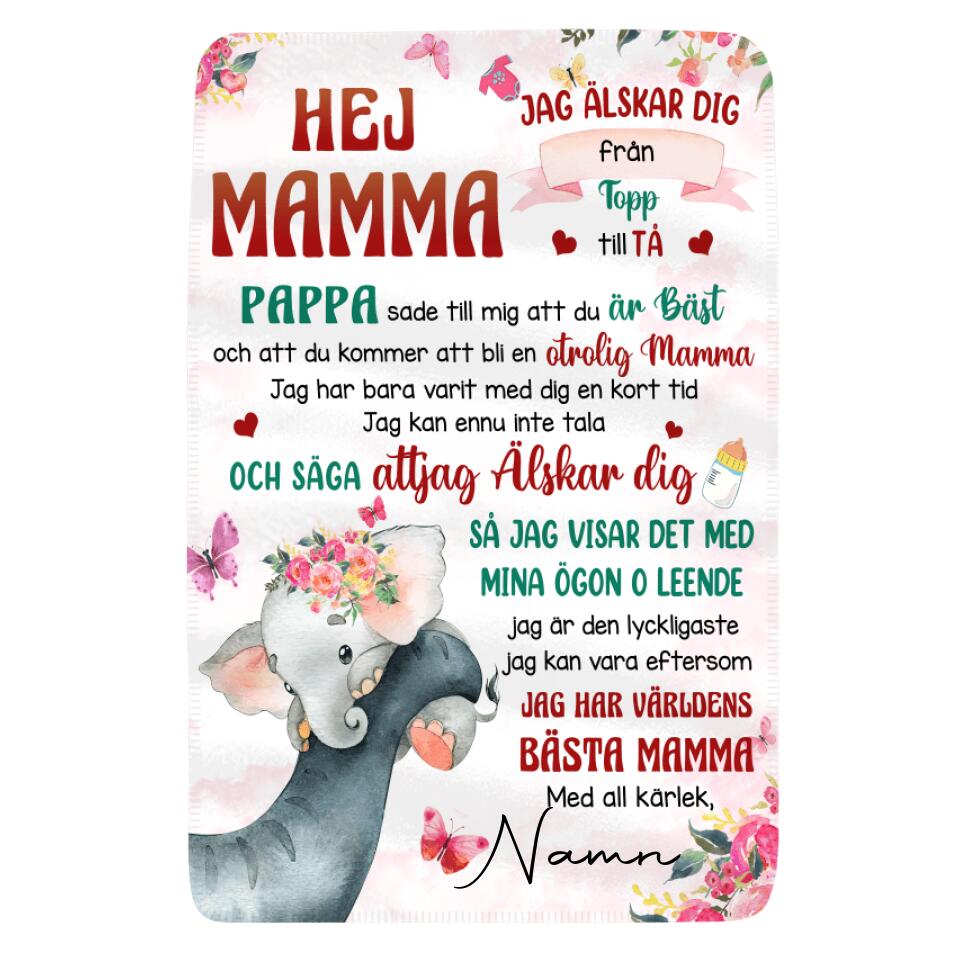 Personlig filt till Mamma | Personlig presenter till Mamma | 
Jag Har Världens Bästa Mamma