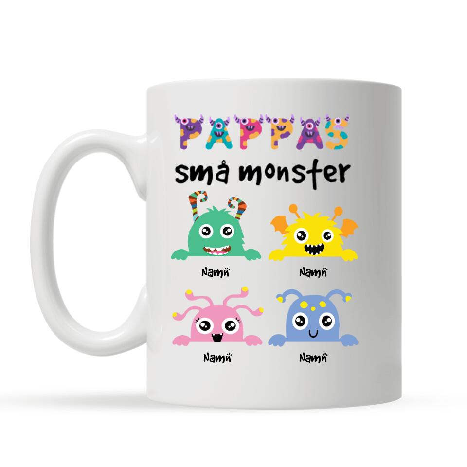 Personlig mugg till pappa | Personlig presenter till far | Rolig mugg Pappas Lilla Monster