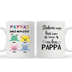 Personlig mugg till pappa | Personlig presenter till far | Rolig mugg Pappas Lilla Monster