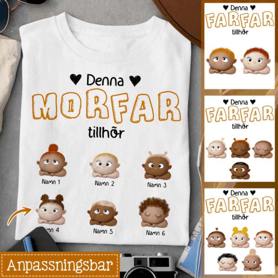 Bedstefar hører til - Personlig T-shirt til bedstefar Bedstefar