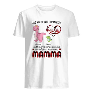 Personlig T-shirt till Mamma | Personlig presenter till Mor | Jag Visste Inte Hur Mycket Kärlek