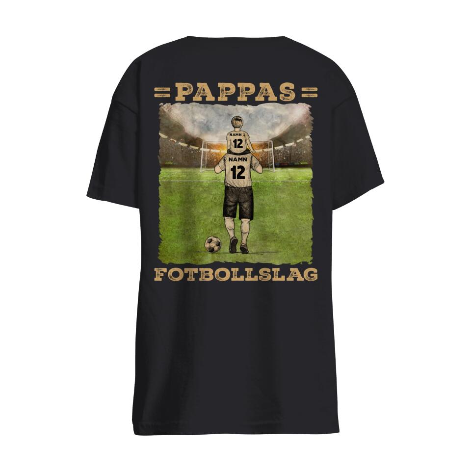 Personlig t-shirt till pappa |Personlig present till far| Pappas Fotbollslag