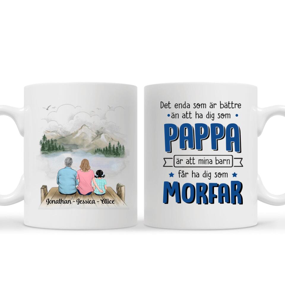 Personlig krus til pappa | Personlige gaver til bestefar | Mine barn har en bestefar