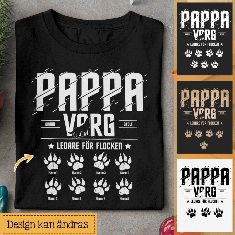 Far Ulv - Personlig T-shirt til Far