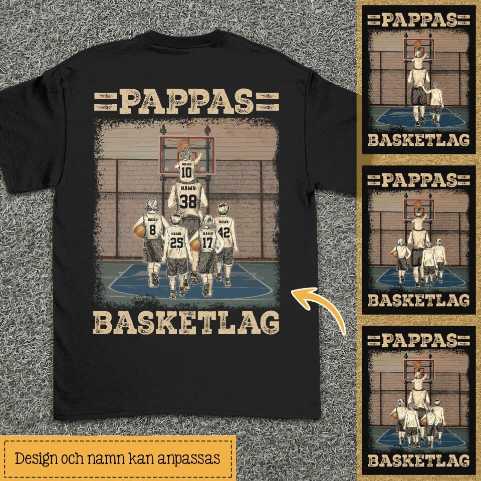 Personlig t-shirt till pappa | Personlig present till far | Pappas basketlag