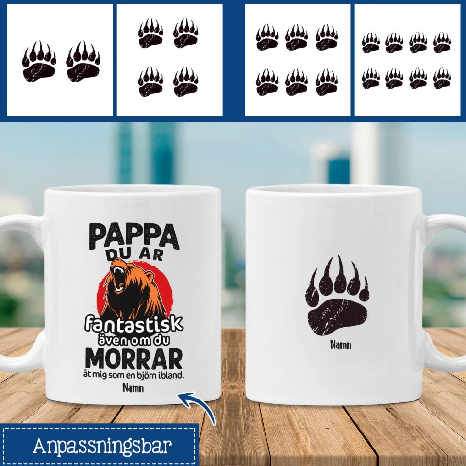 Personlig mugg till pappa | Personlig presenter till far | Pappa, Du är  Fantastisk