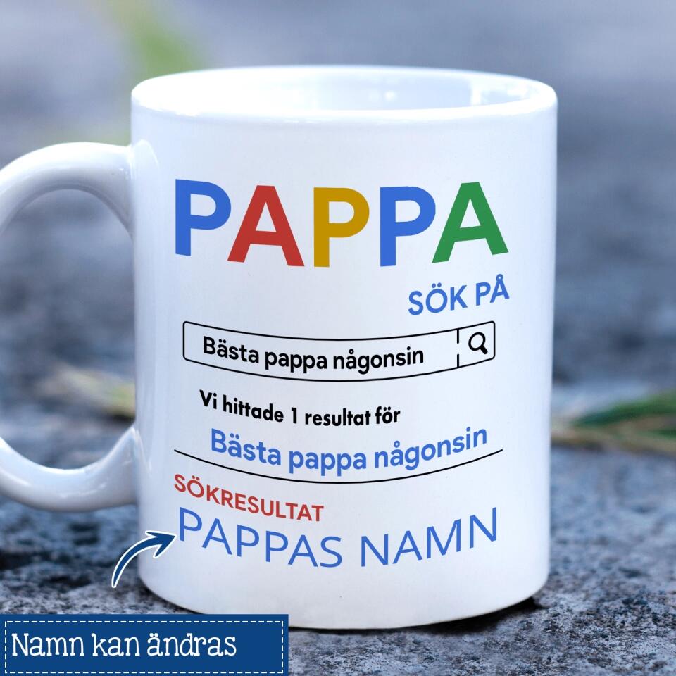 Personlig mugg till pappa | Personlig presenter till far | Pappa sök på