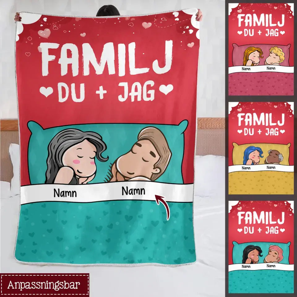 Personlig teppe for par - Par Familie You Me