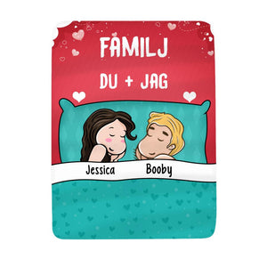 Personlig filt till couple | Personlig presenter till couple | Couple Familj Du Jag