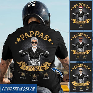 Personlig t-shirt till pappa | Personlig presenter till far | Pappas Farfars Motorgäng