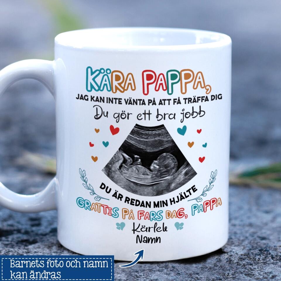 Gratulerer med farsdagen pappa - tilpasset ultralydfotokrus for kommende pappa