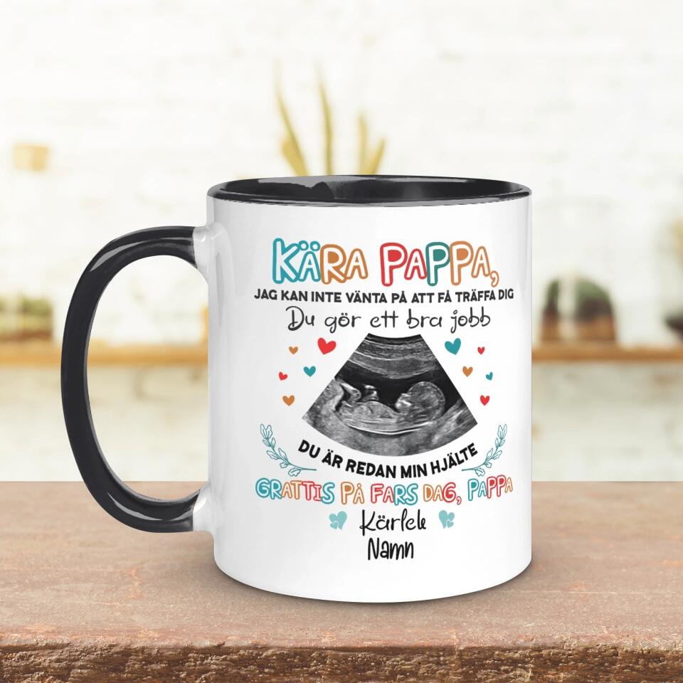 Gratulerer med farsdagen pappa - tilpasset ultralydfotokrus for kommende pappa