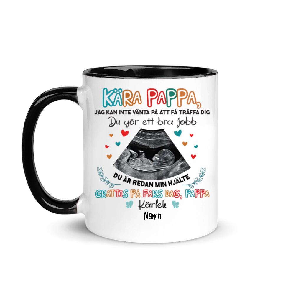 Gratulerer med farsdagen pappa - tilpasset ultralydfotokrus for kommende pappa