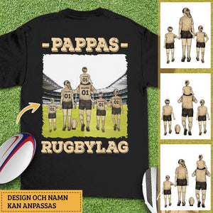 Personlig t-shirt till pappa | Personlig presenter till far | Pappas rugbylag