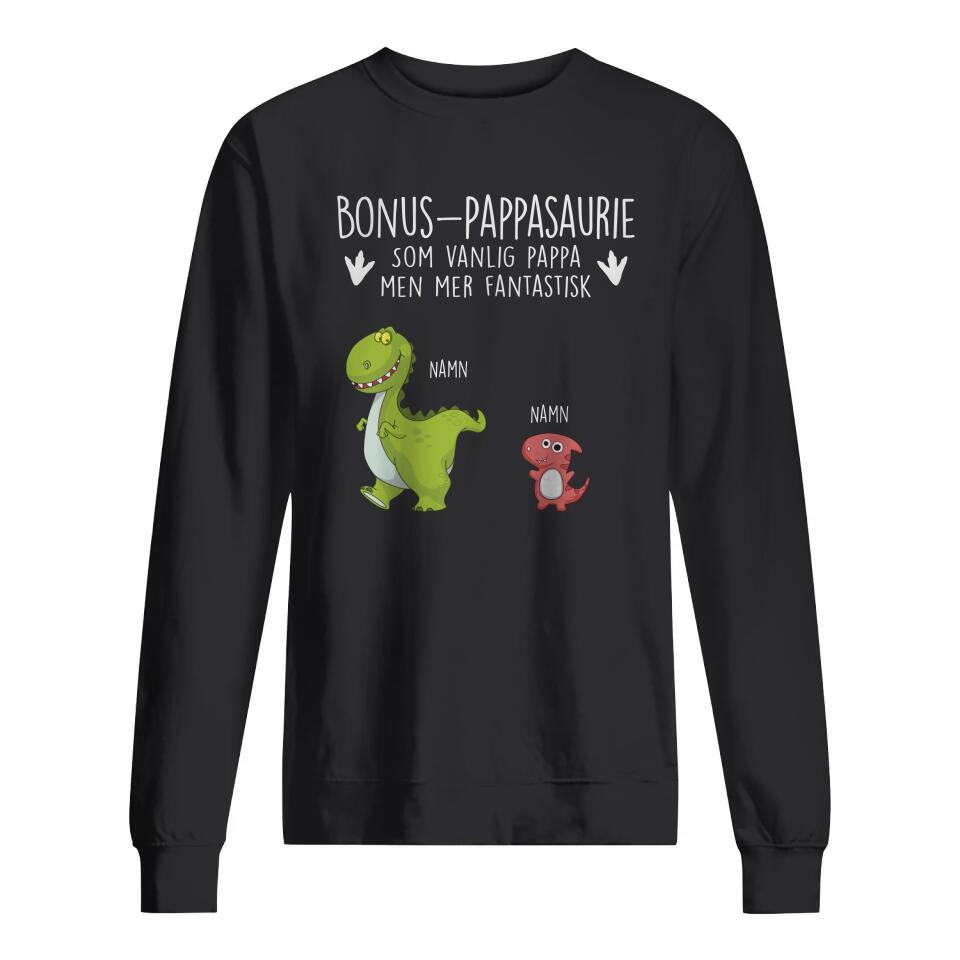 Bonus-Pappasaurie fantastisk - Personlig T-shirt till Bonus Pappa