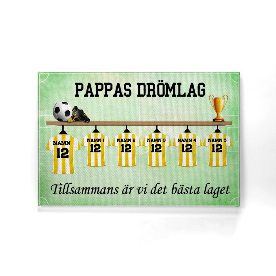 Personlig lerret til pappa - pappas drømmeteam