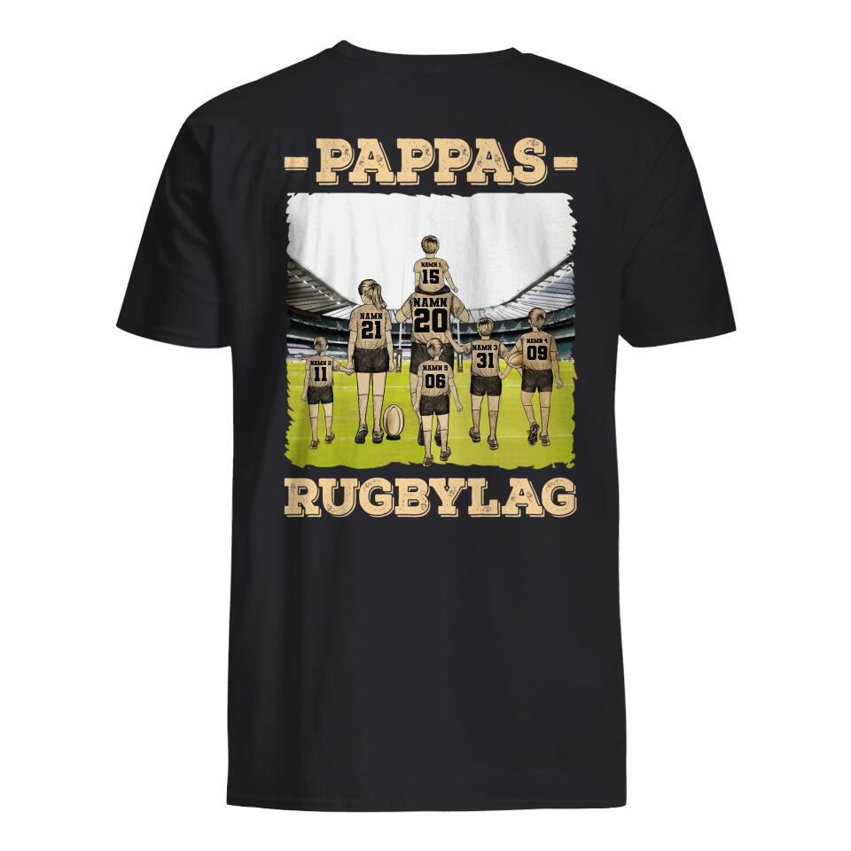 Personlig t-skjorte til pappa | Personlige gaver til far | Pappas rugbylag