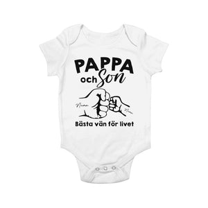 Personlig t-shirt till nybliven pappa | Första fars dag present| Pappa och Son Bästa vän för livet