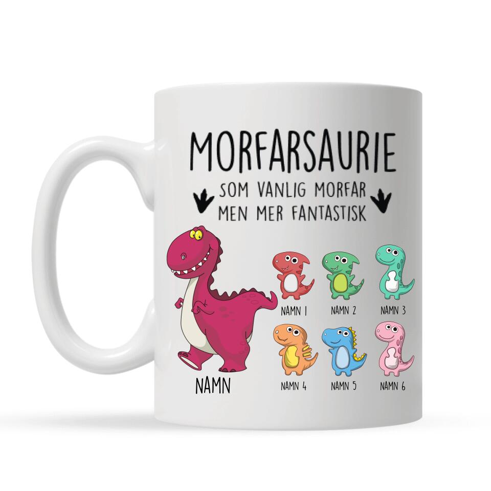 Personlig mugg till Morfar | Personlig present till Morfar | Morfarsaurie fantastisk