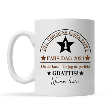 Personlig krus til pappa | Personlige gaver til far | Til verdens beste pappa