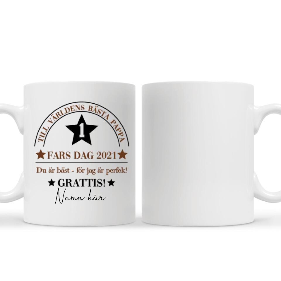 Personlig krus til pappa | Personlige gaver til far | Til verdens beste pappa