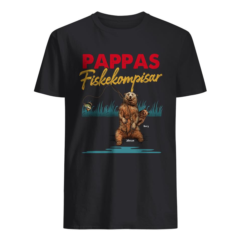 Pappas fiskekompisar - Personlig T-shirt till Pappa
