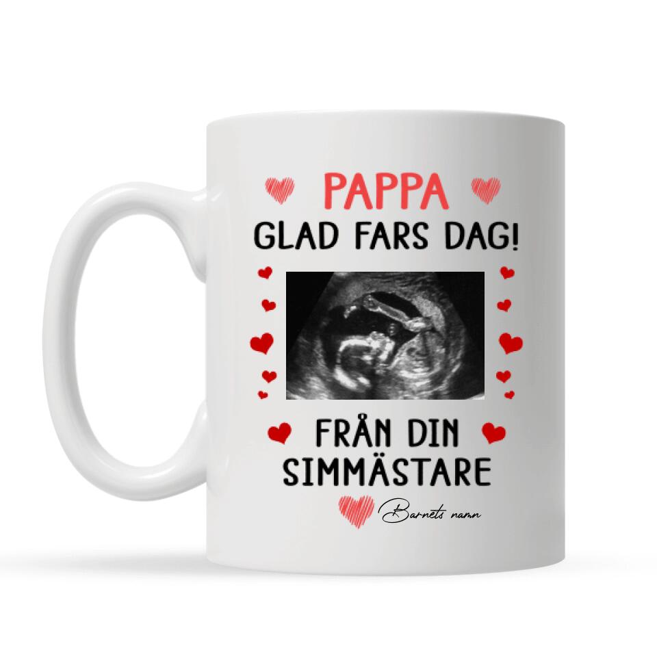 Personlig mugg till pappa | Personlig presenter till far | Glad fars dag från din simmästare