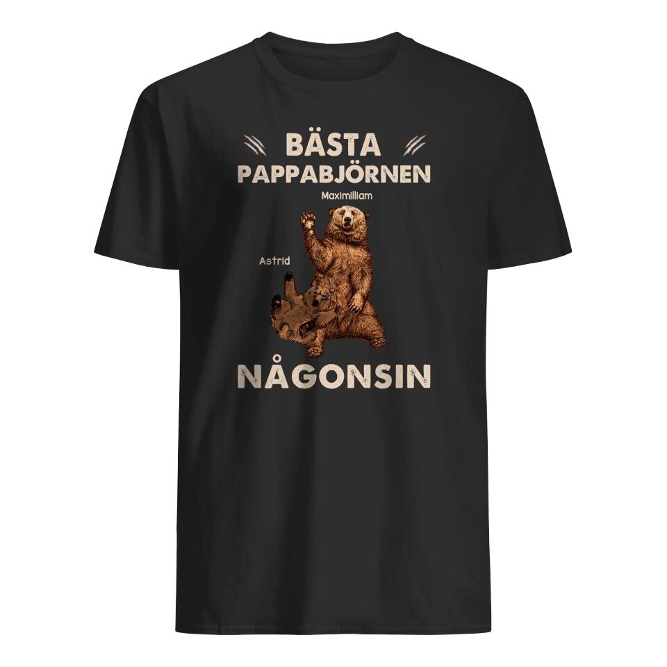 Personlig t-skjorte til pappa - PappaBjörn Like A Normal Dad But More Cool