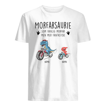 Bedstefar Saurie motorcykelelsker - Personlig T-shirt til bedstefar bedstefar 