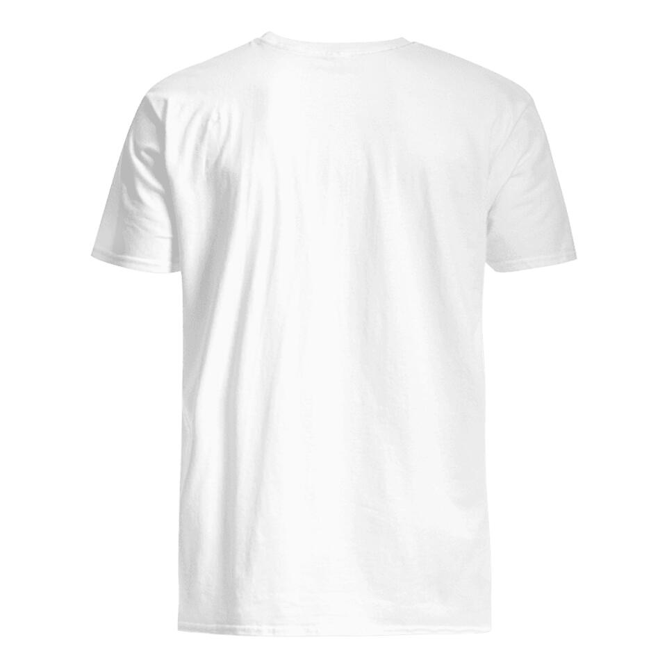 Personlig t-skjorte for bestefar- Grandfathersaurie Motorsykkelelsker hvit t-skjorte