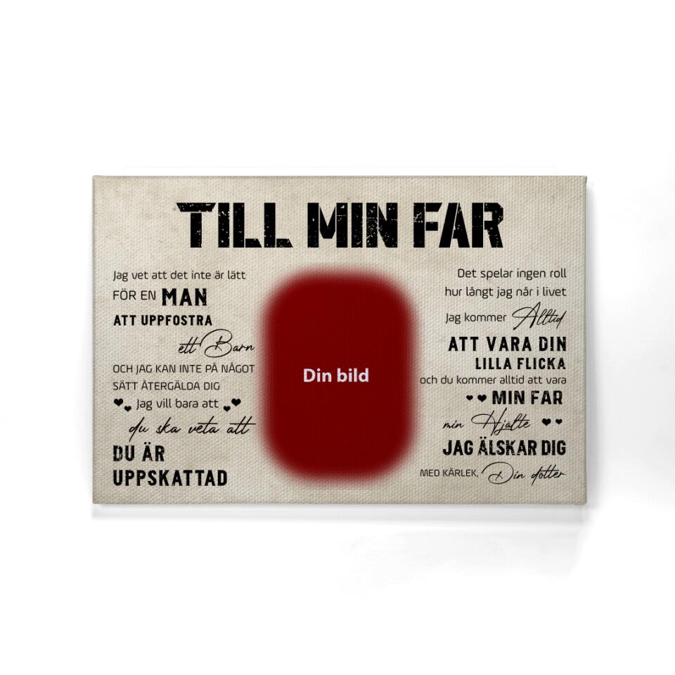 Personlig lerret til pappa | Personlige gaver til far | Til min far