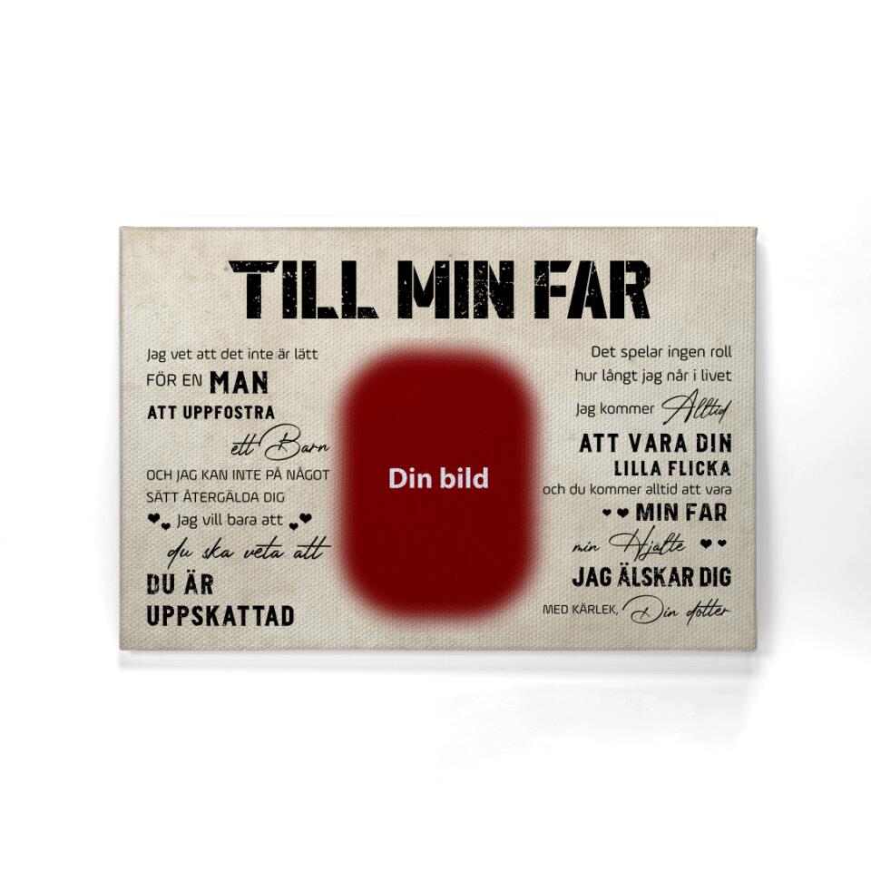 Personlig lerret til pappa | Personlige gaver til far | Til min far