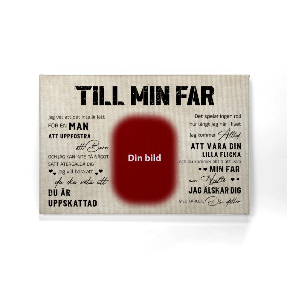 Personlig lerret til pappa | Personlige gaver til far | Til min far