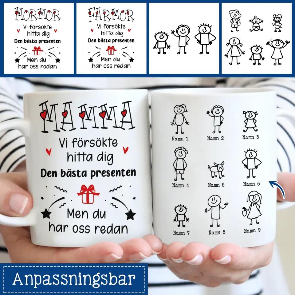 Personlig mugg till Mormor Farmor | Personlig presenter till Mormor Farmor | Jag försökte Hitta Dig Den Bästa Presenten Mormor Farmor