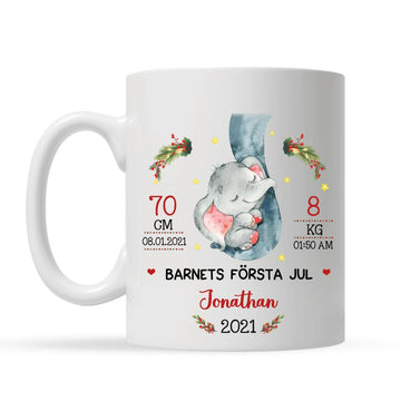 Personlig mugg till pappa | Personlig presenter till far | Barnets första jul