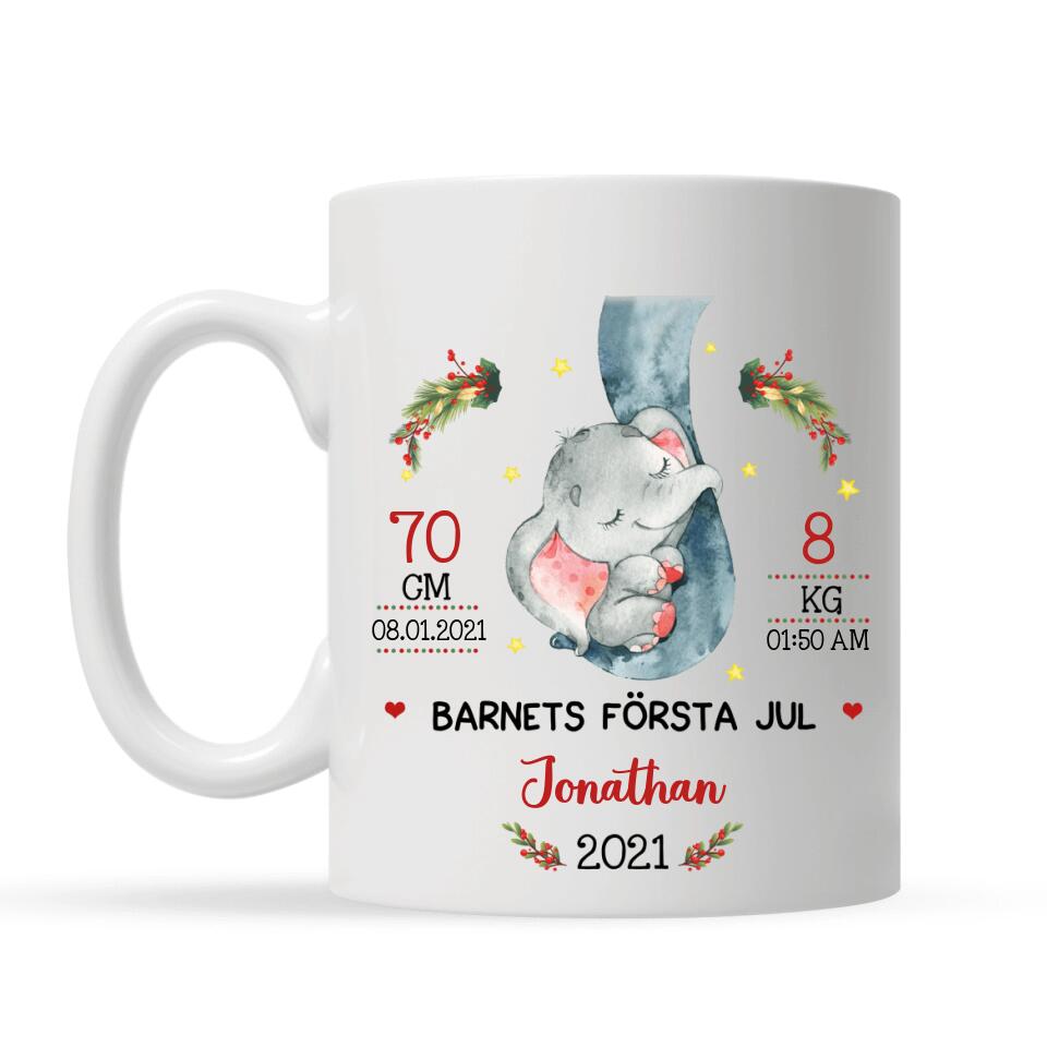 Personlig mugg till pappa | Personlig presenter till far | Barnets första jul