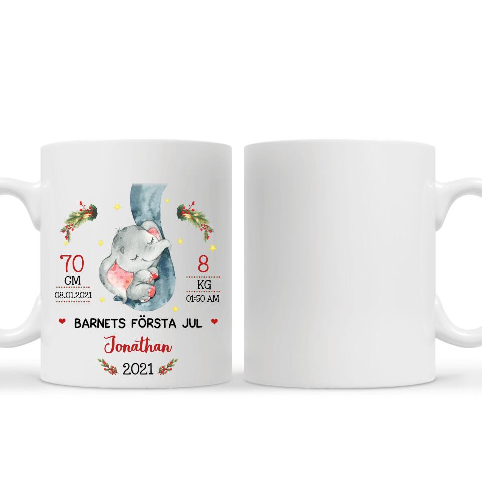 Personlig mugg till pappa | Personlig presenter till far | Barnets första jul