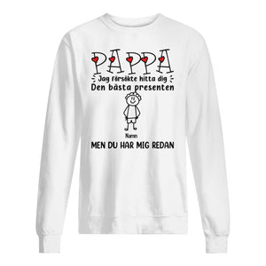 Personlig t-shirt till pappa | Personlig present till far morfar farfar | Bästa presenten fars dag