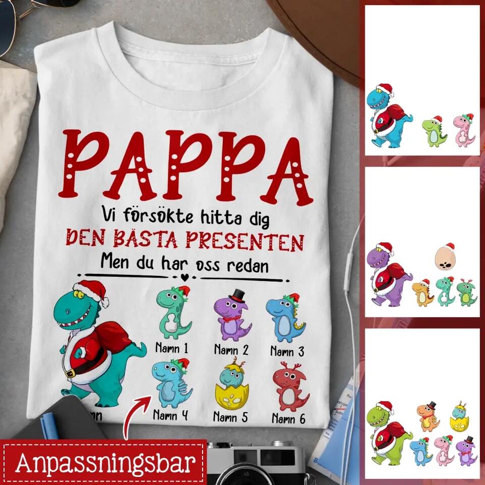 Personlig t-shirt till pappa | Personlig presenter till far | Den Bästa Presenten Till Pappa