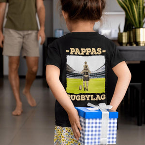 Personlig t-shirt till pappa | Personlig presenter till far | Pappas rugbylag