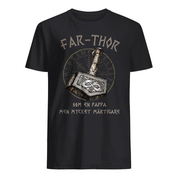 Viking Farthor mægtigere - Personlig T-shirt til far