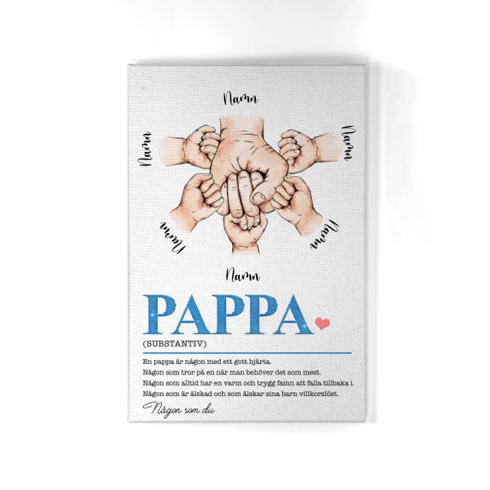 Personlig lerret for pappa - En pappa er en med et godt hjerte